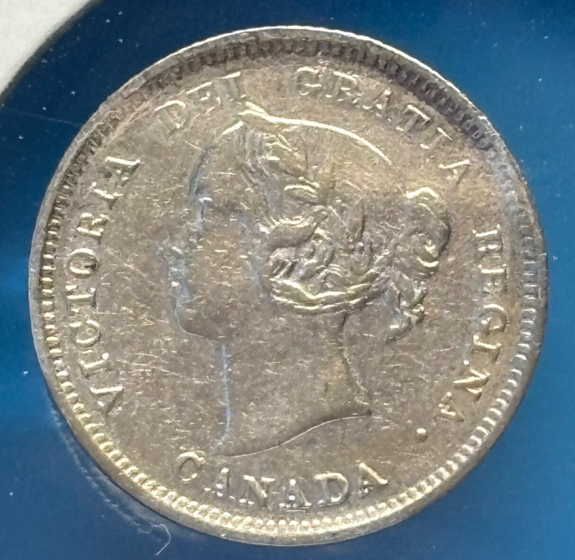 1886 Canada 5 Cents Silver Queen Victoria Scarce