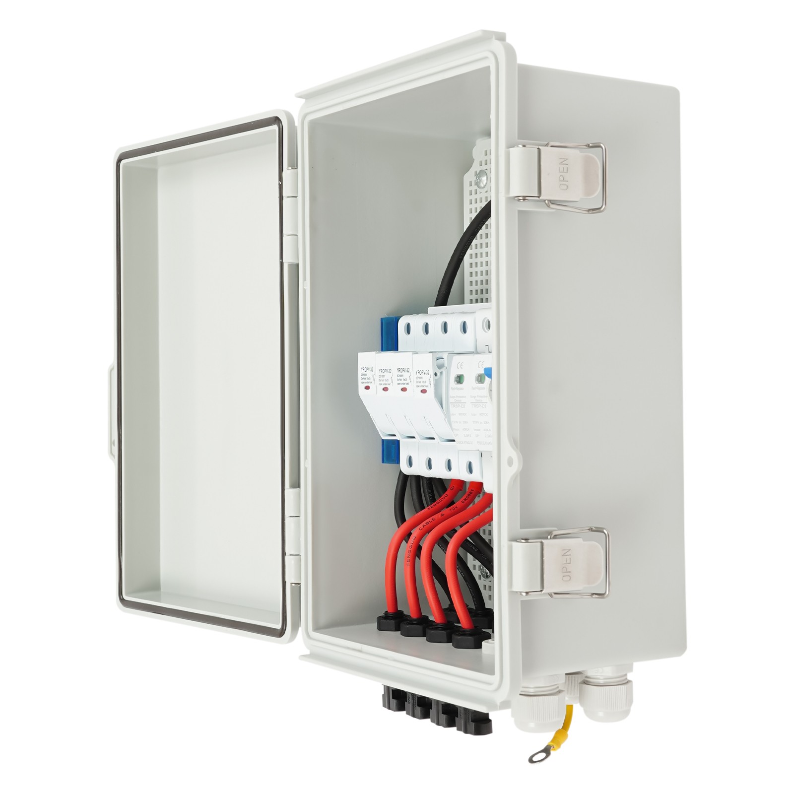 4String Solar PV Combiner Box 63A Circuit Breaker Solar Panel System Waterproof
