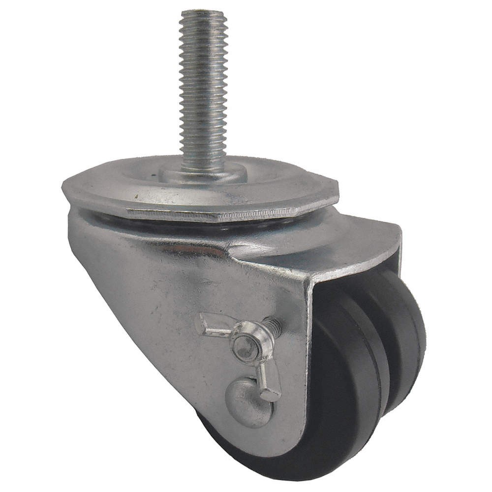 GRAINGER APPROVED 26Y501 Stem Caster,2"dia,Rubber,200lb 26Y501