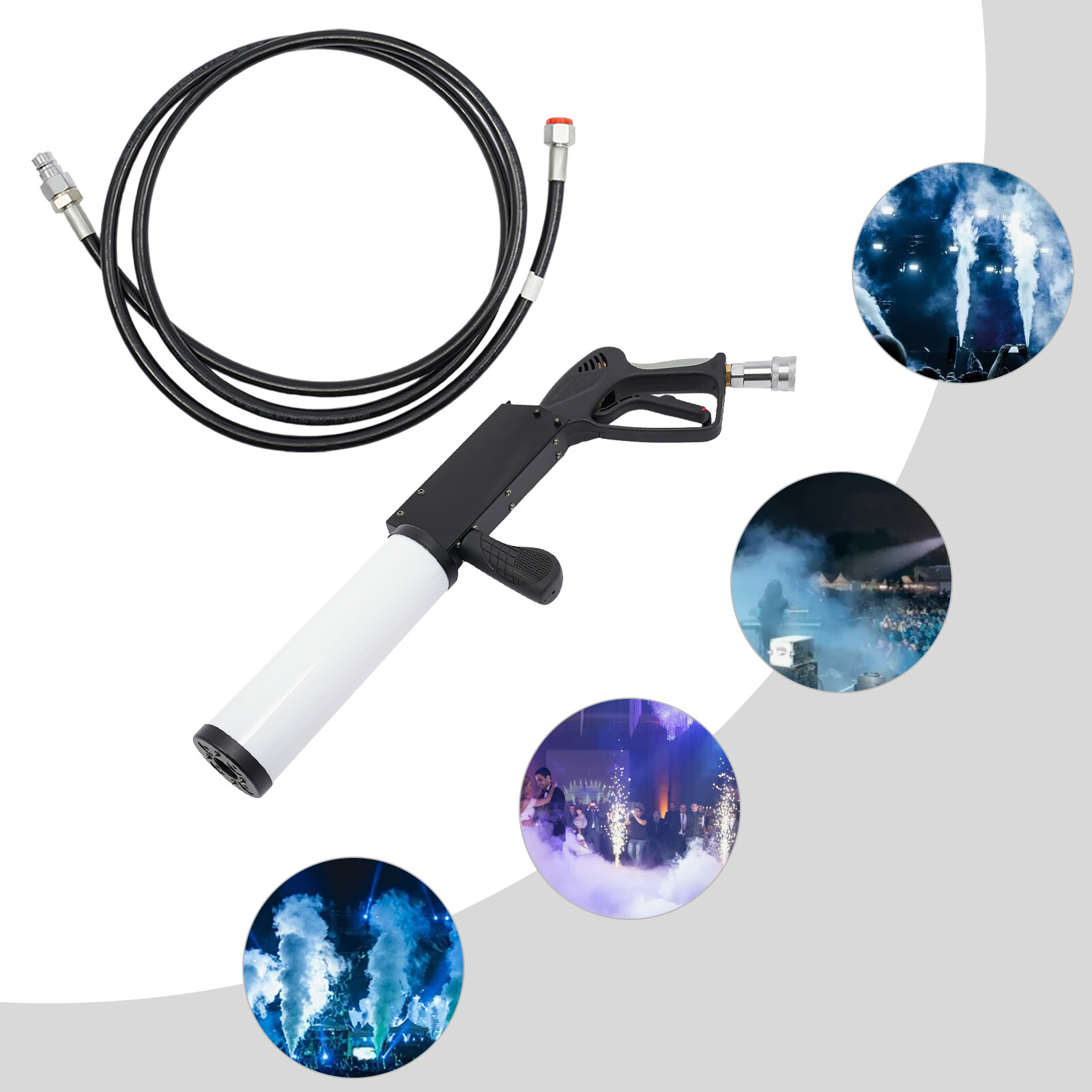 CO2 Gun Night Club Bar Party LED Cannon , DJ Jet Effect Fogger Smoke Gun