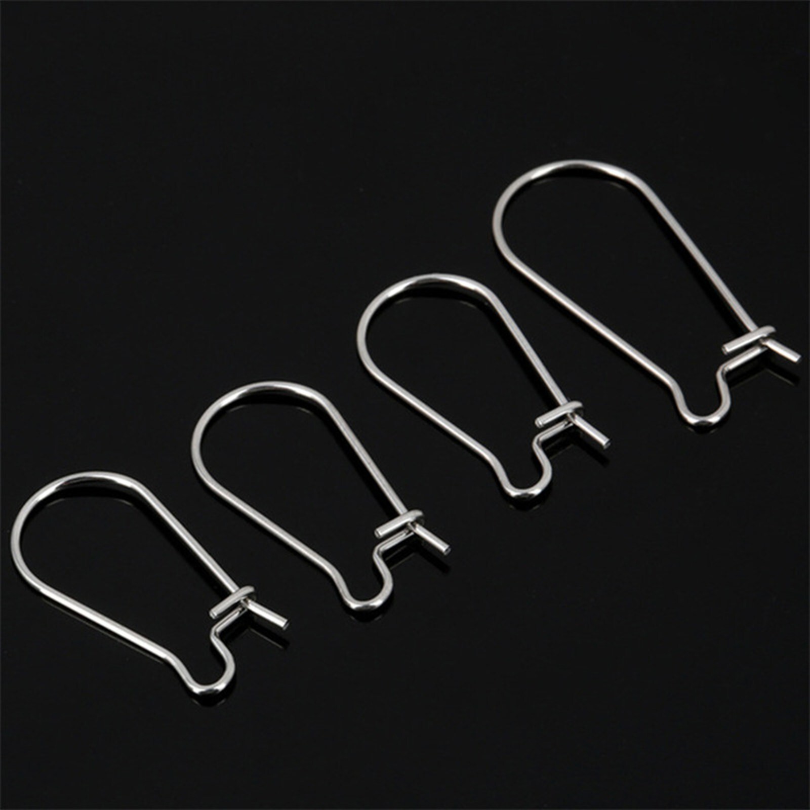 50Pcs 316L Stainless Steel Ear Wire Earring Oval Hoop French Hook 20mm Wholesal