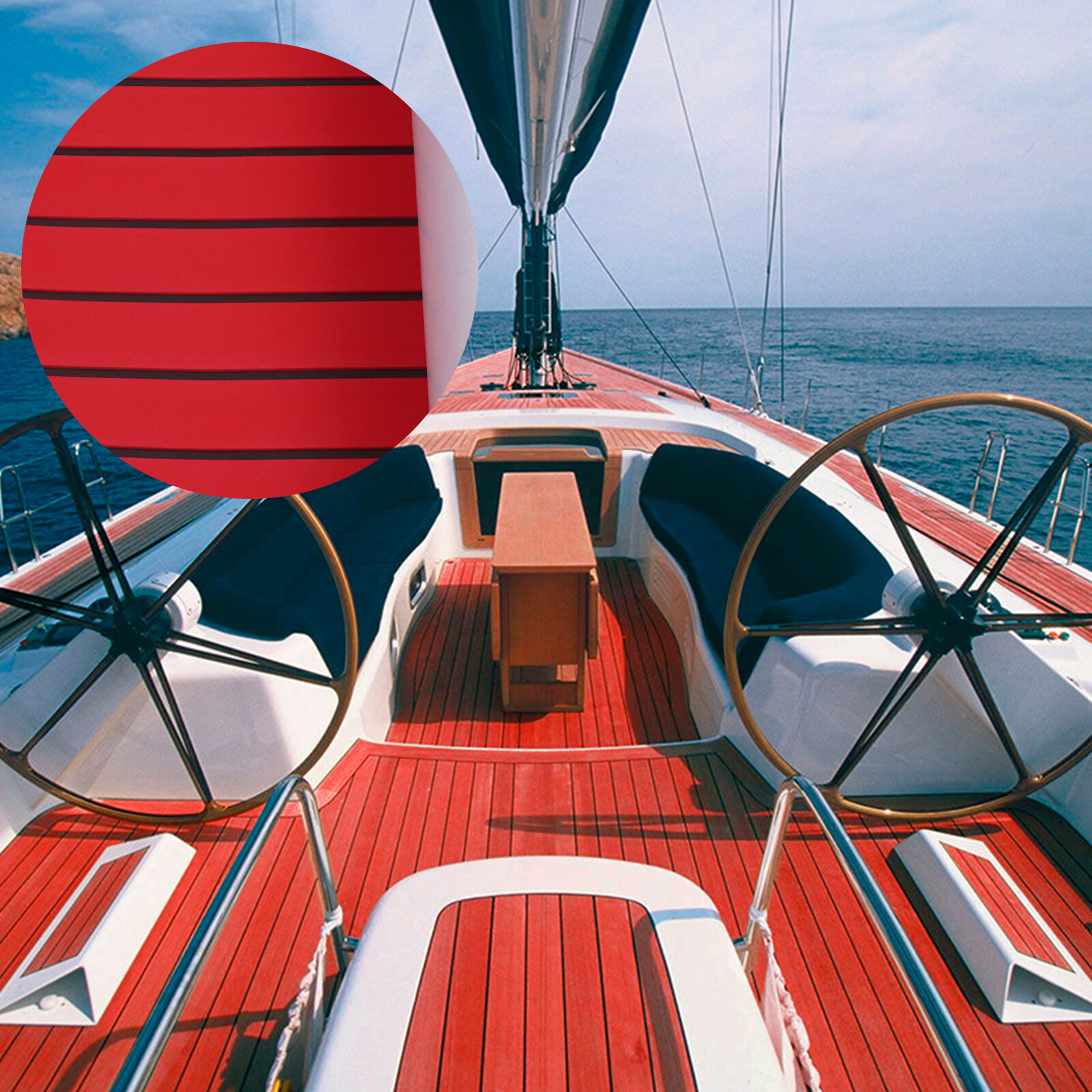 EVA Foam Boat Flooring Mat Yacht Teak Decking Sheet Marine Carpet Flooring Pad