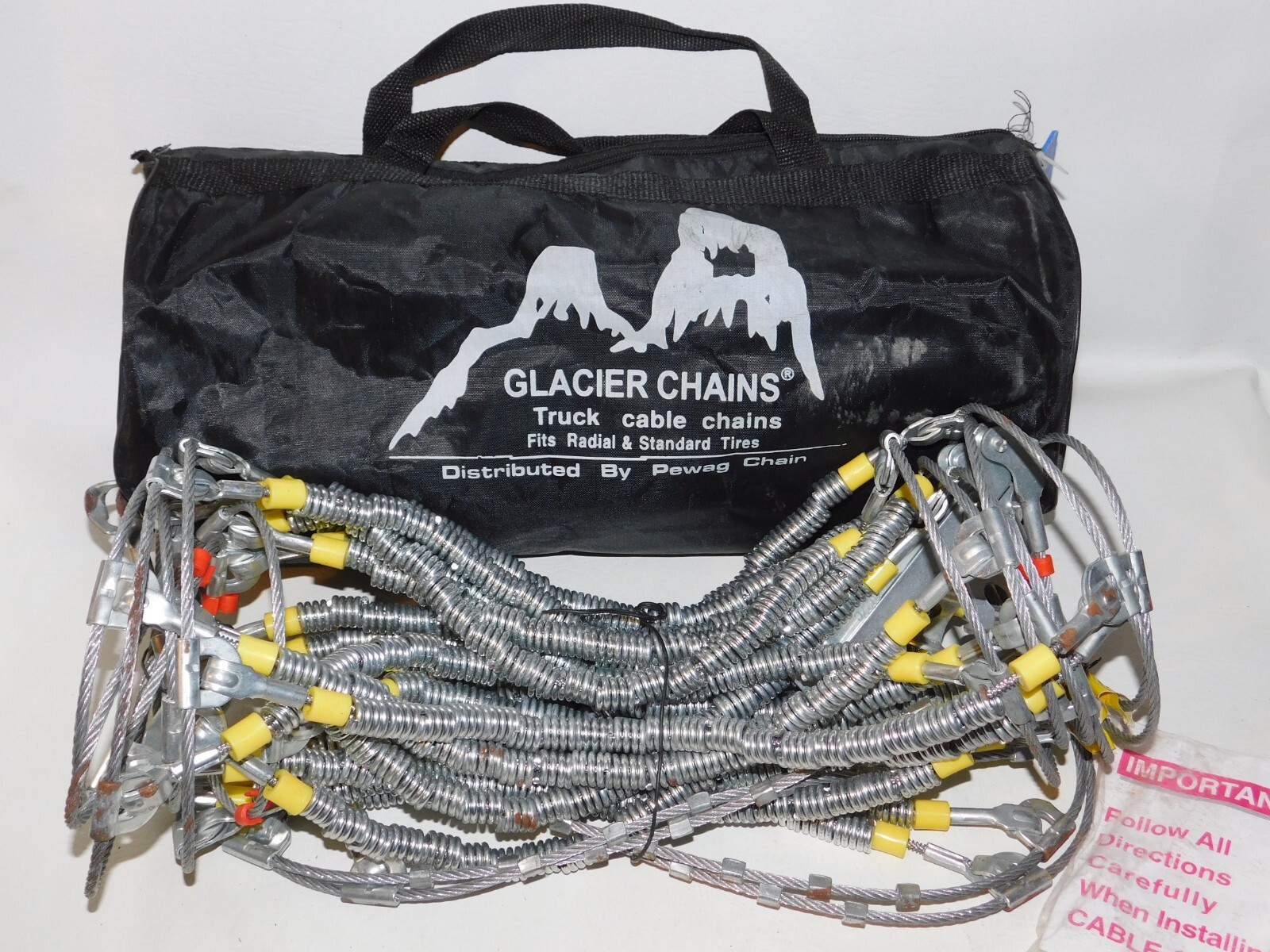 3027C Glacier Light Truck & SUV Cable Tire Chains, 1 Pair, Never Used