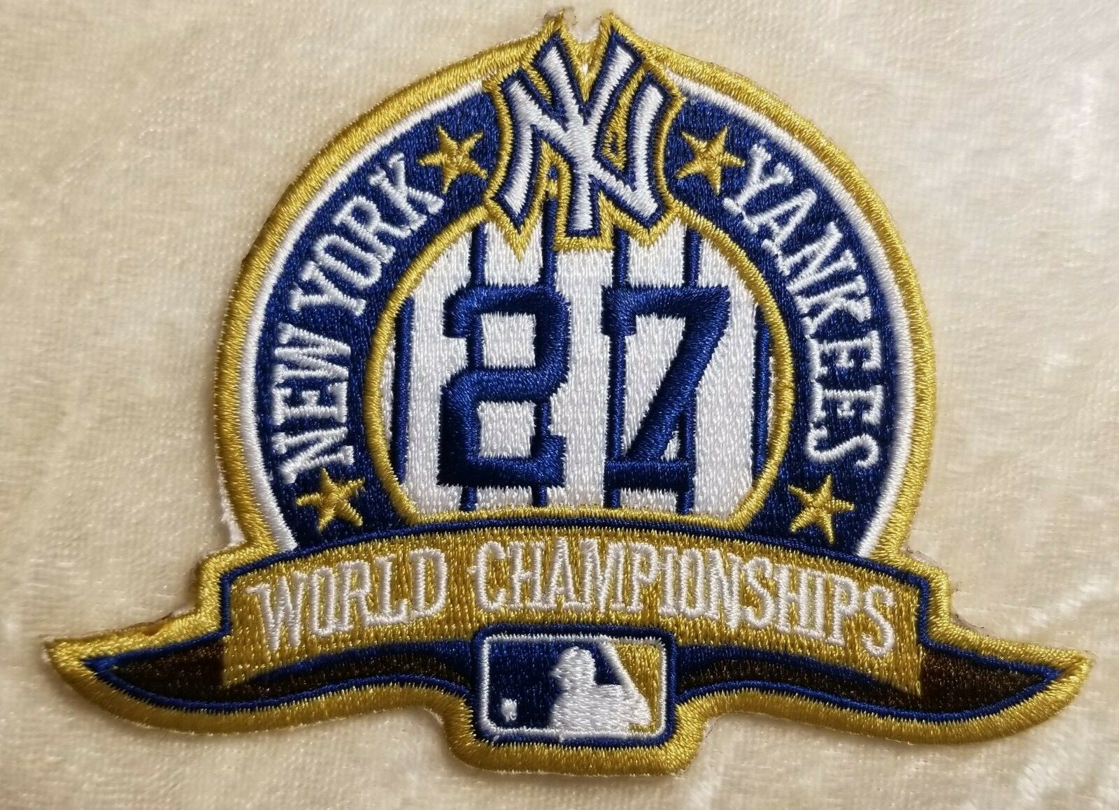 New York Yankees 27 Championships Iron /Sew On Embroidered Patch~Free Tracking!