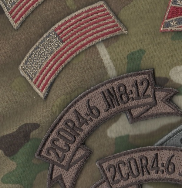 DAESH WHACKER NATO ISAF JSOC SP OPS SAS burdock 2-TAB SET: US-FLAG BIBLE CODE