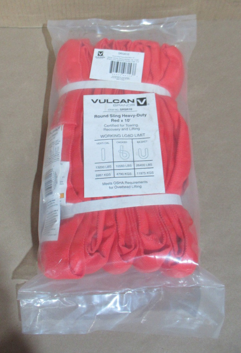 VULCAN SRSR10 10' RED ROUND HEAVY DUTY SLING