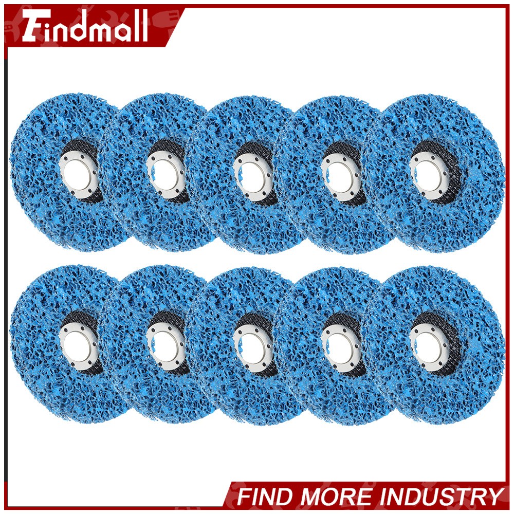 Findmall 10 Pack 4.5" x 7/8" Easy Change Strip Discs Remove Paint Rust & Clean