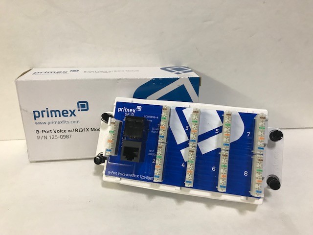PRIMEX 8-PORT Cat5 Voice w/ RJ31X Module P/N 125-0986 Lot of 20