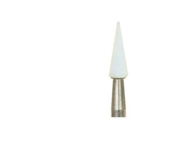Shofu Dura-White CN1 pointed cone FG 12/pk, aluminum oxide finishing #0241