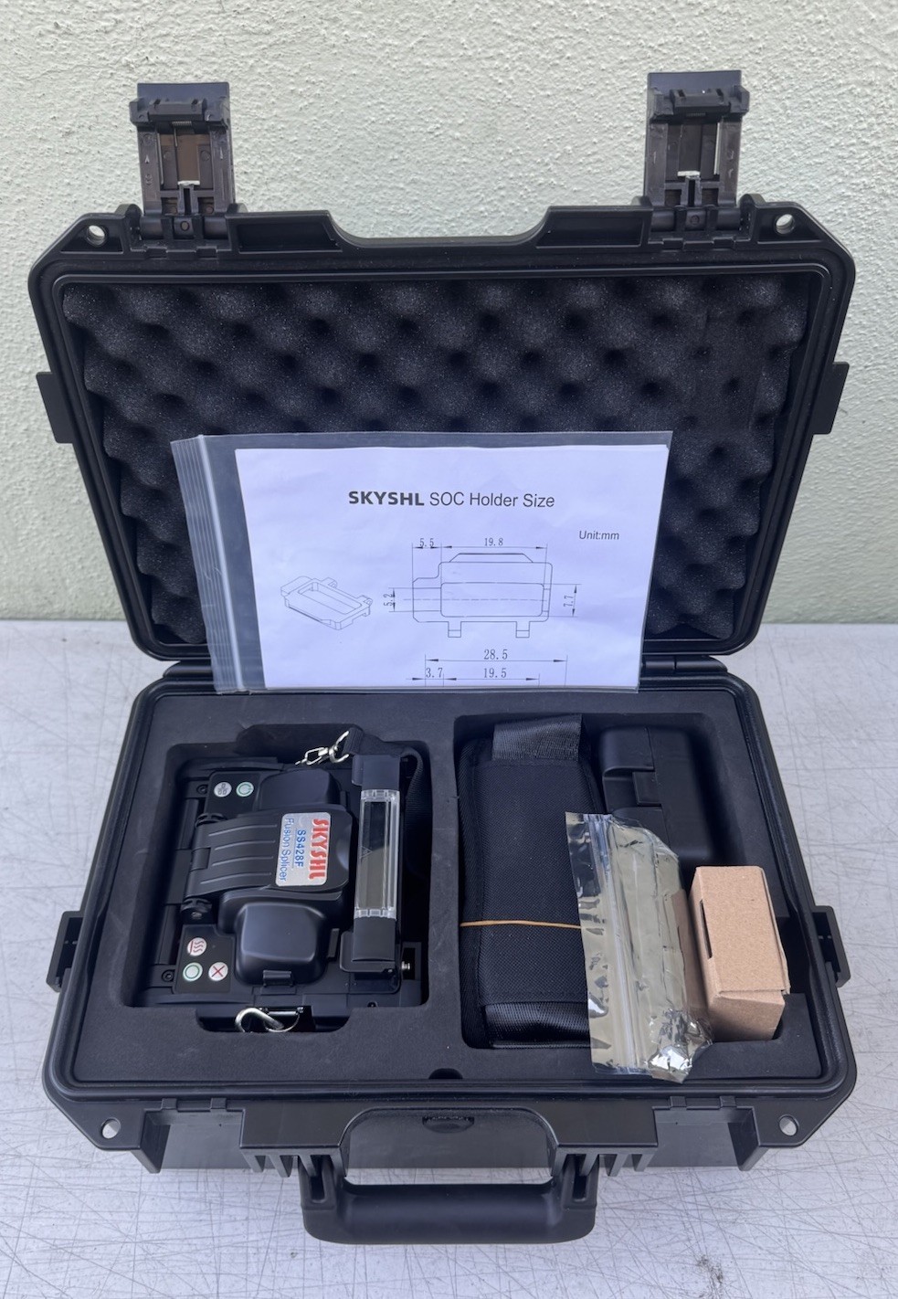 SKYSHL SS428F Optical Fiber Fusion Splicer Kit with Accessories & Carrying Case