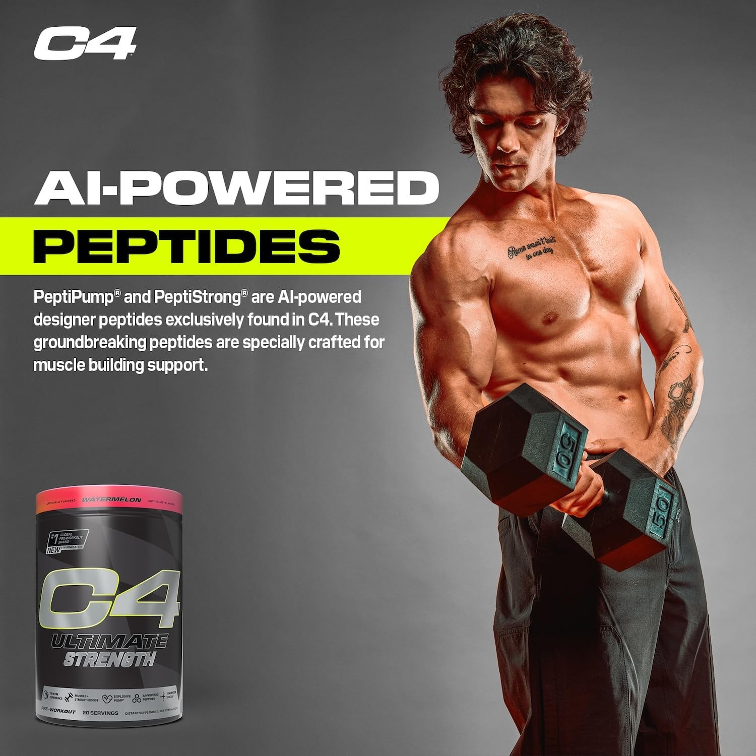 Cellucor C4 Ultimate Strength Pre Workout Powder - Tri-Stim Experience 300mg