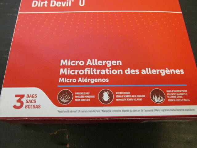 Filtrete Dirt Devil U Micro Allergen Vacuum Bags 3-Pack