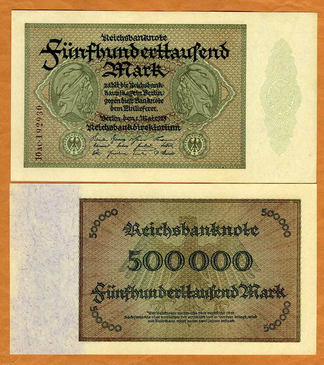 Germany, 500000 (500,000) Mark, 1923, P-88b, UNC