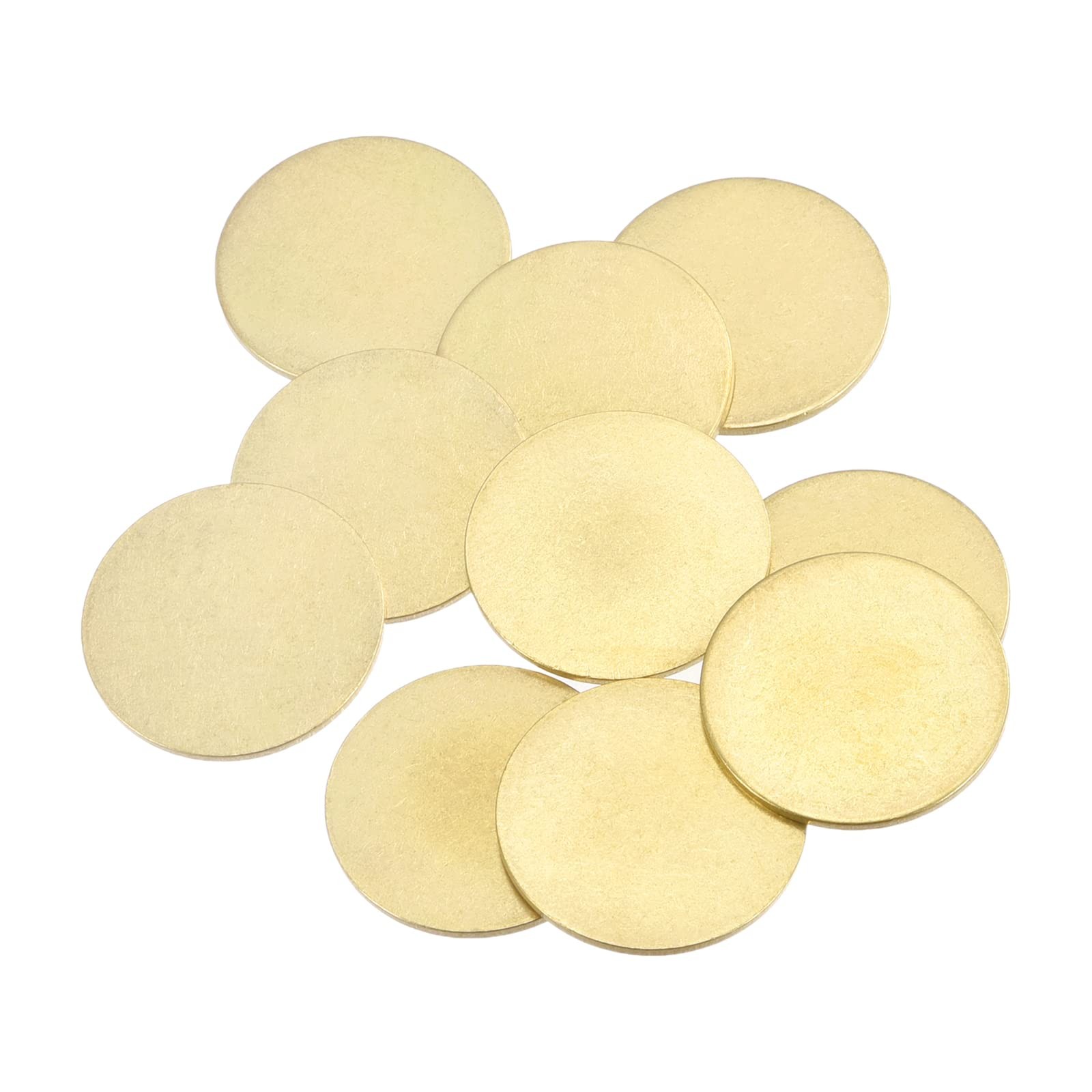 MECCANIXITY Brass Stamping Blank Round Metal DIY Tag 20mm Dia 1mm Thick
