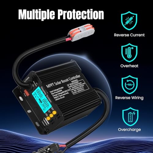 400W Boost MPPT Solar Charge Controller LCD Solar Panel Regulator LCD-400W