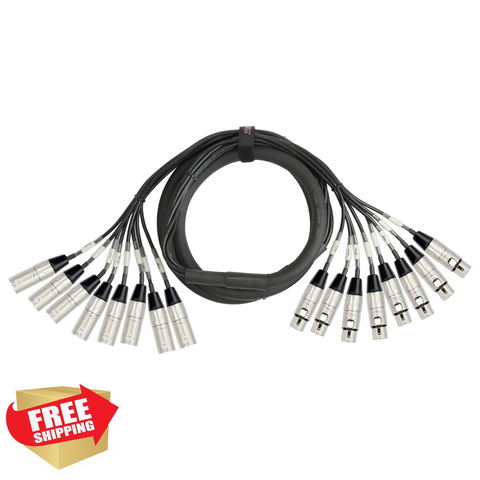 KIRLIN MT-815-5M 5 Meter 8-Channel XLR Snake Cable Male to Female