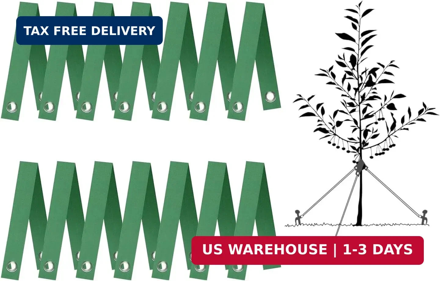 Tree Straps for Staking, 14 PCS Tree Support Straps for Newly Planted Saplings