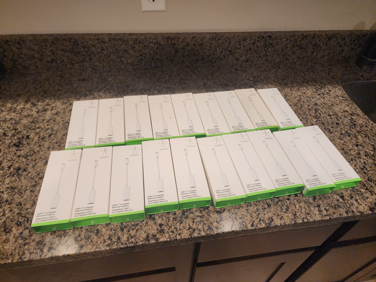 Lot of 19 Brand New Belkin USB-C to Gigabit Ethernet Adapters F2CU040DSWHTAPL