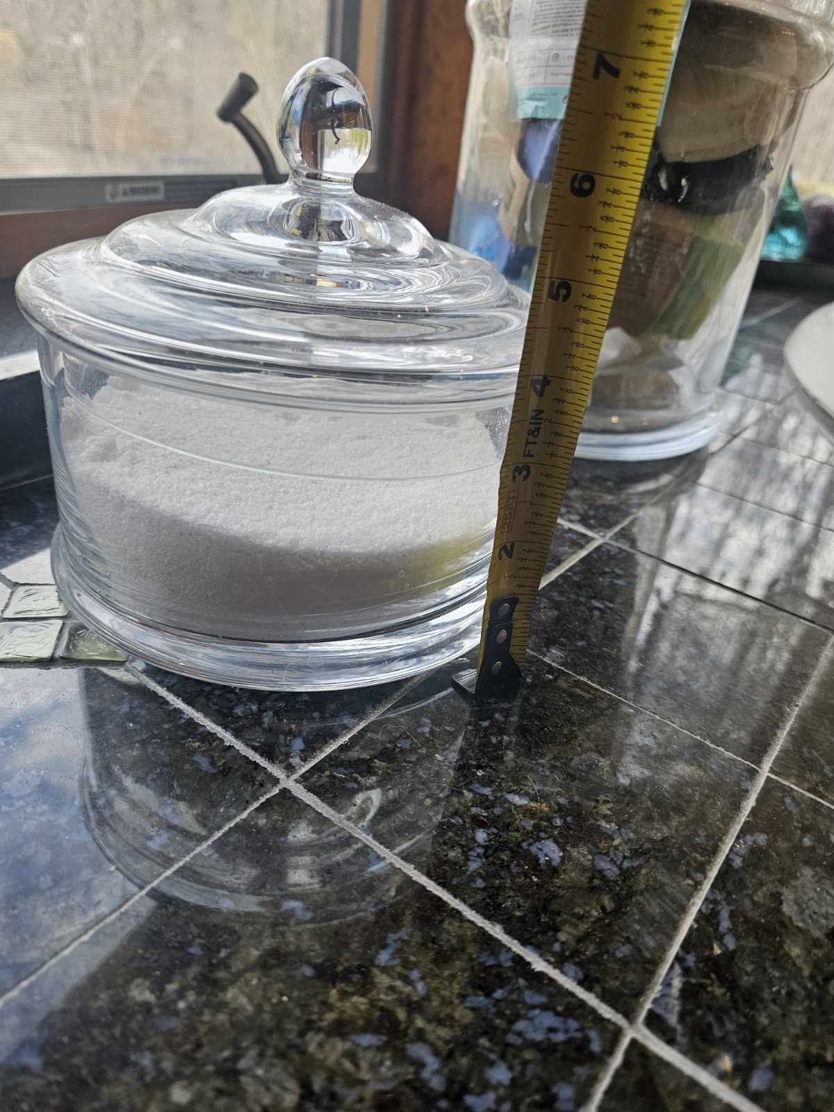 Small Glass Bathroom Cannister For Storage /accessories/ Soaps