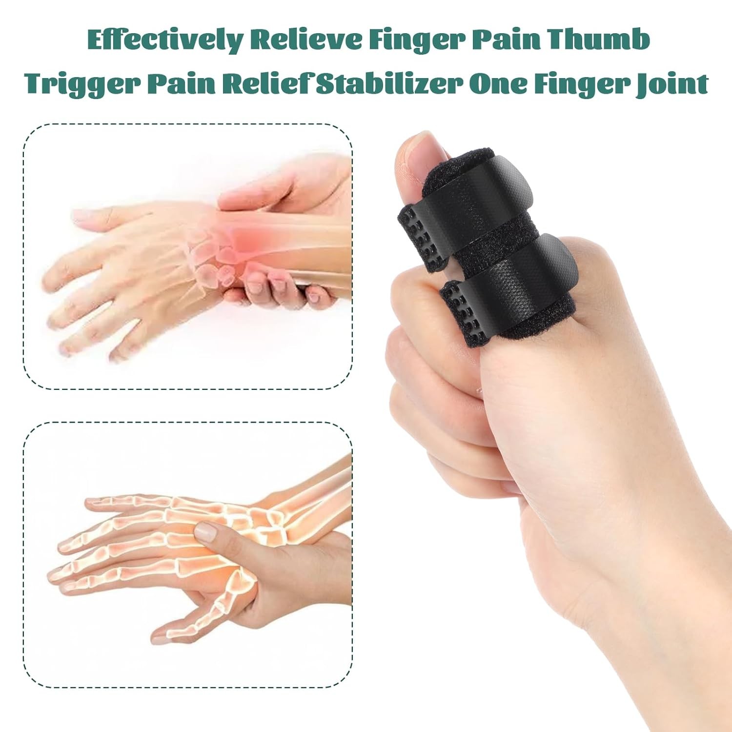 5 Pcs Trigger Thumb Splints, Finger Brace for Straightening or Support