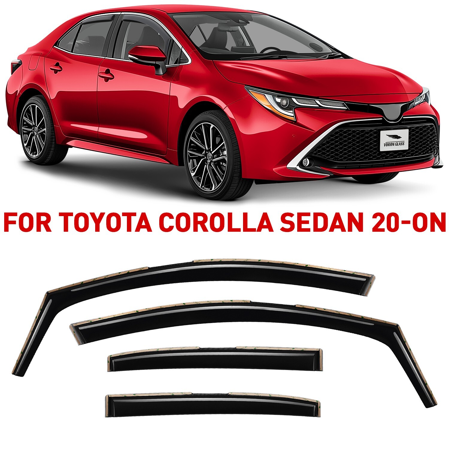 Rain Guards Vent Visors Shade for 2020-2026 Toyota Corolla