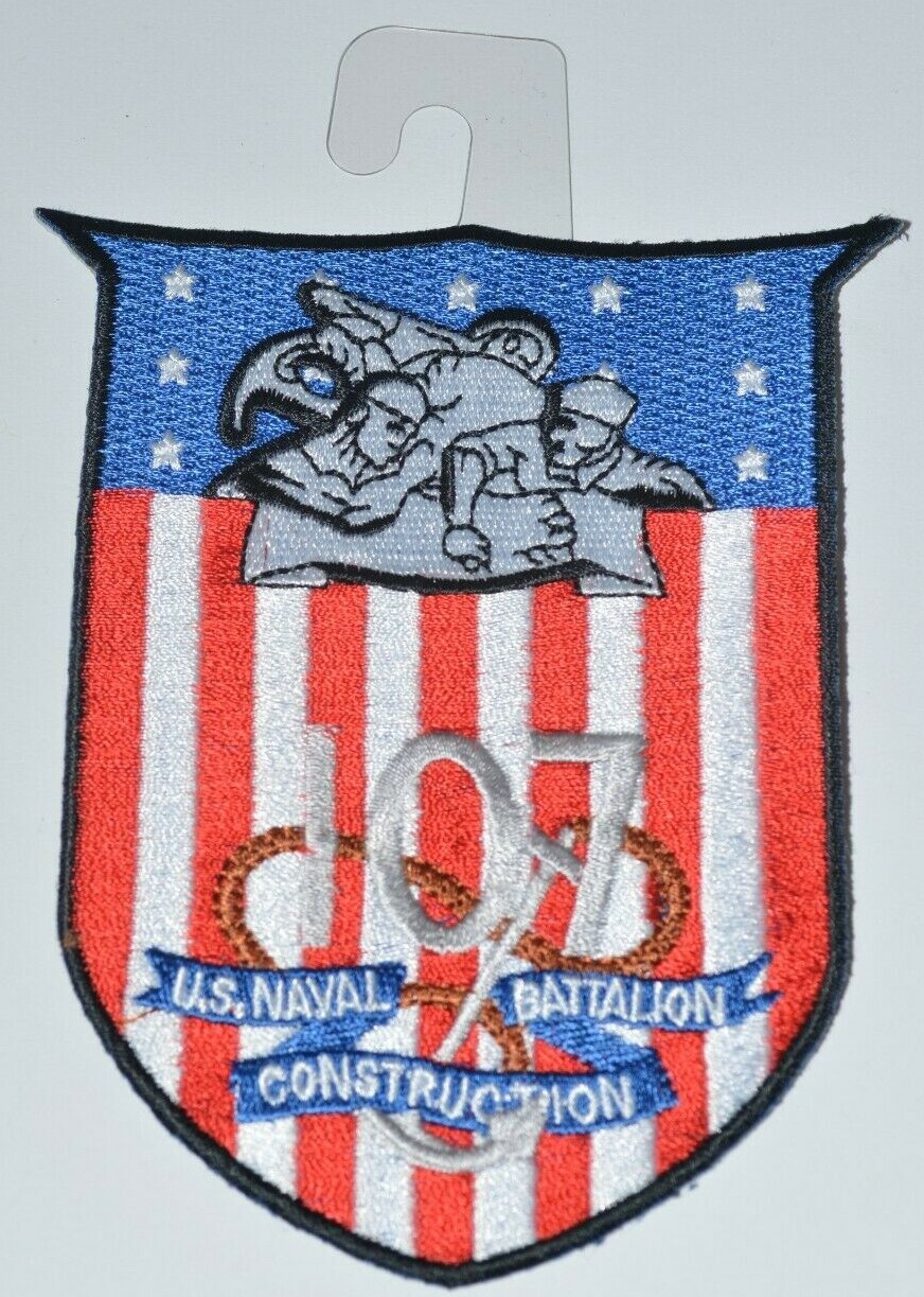 US Navy Patch 107th NCB NAVAL CONSTRUCTION BATTALION WW2 CB Seabee