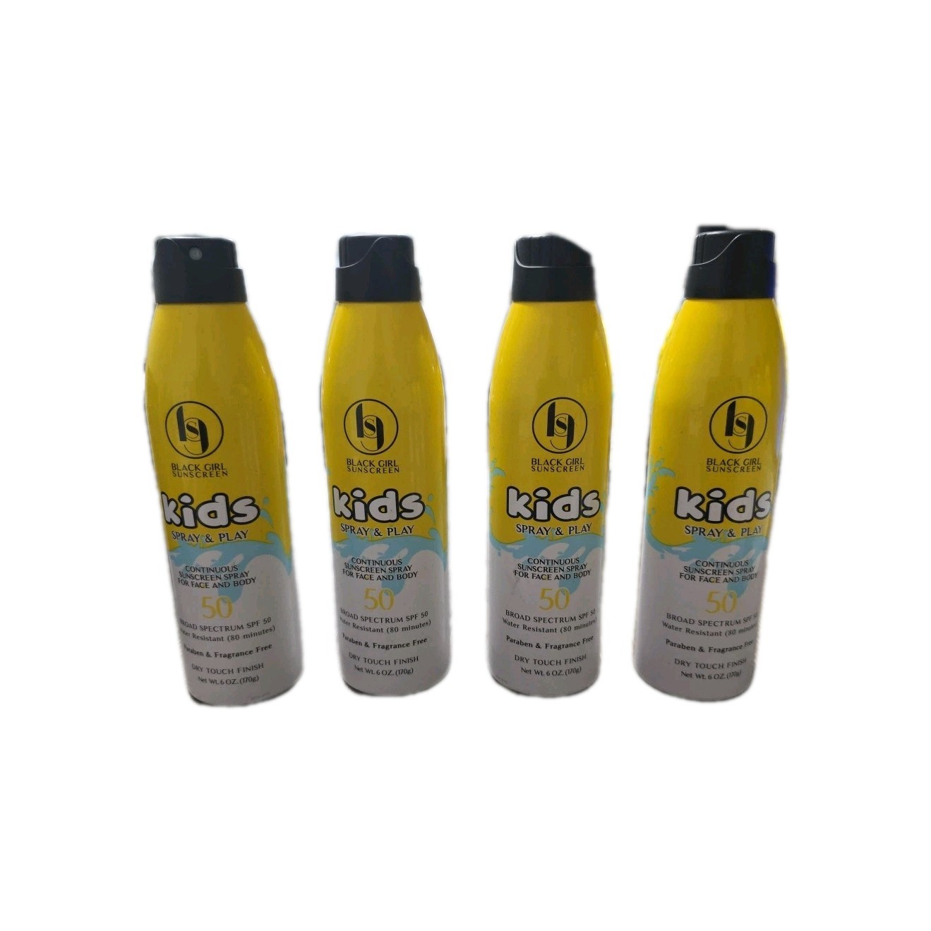 Black Girl Sunscreen Kids Spray & Play SPF 50 - 6oz - Exp 07/2026 - Lot of 4