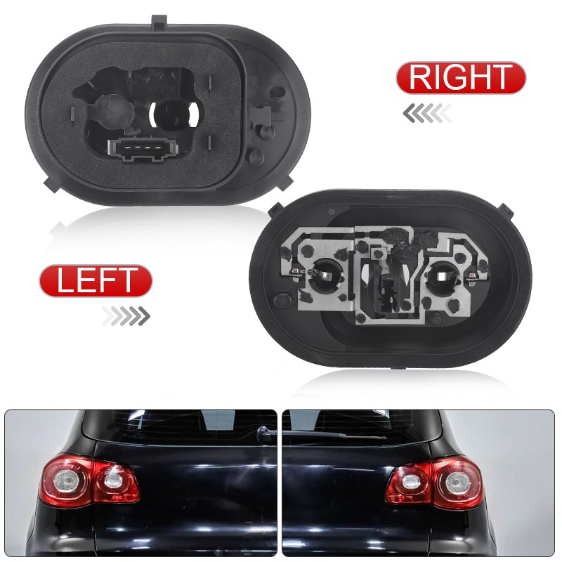 Pair Rear Bulb Socket Tail Light Holder for VW 5N Tiguan 2008 2009 2010 2011 12
