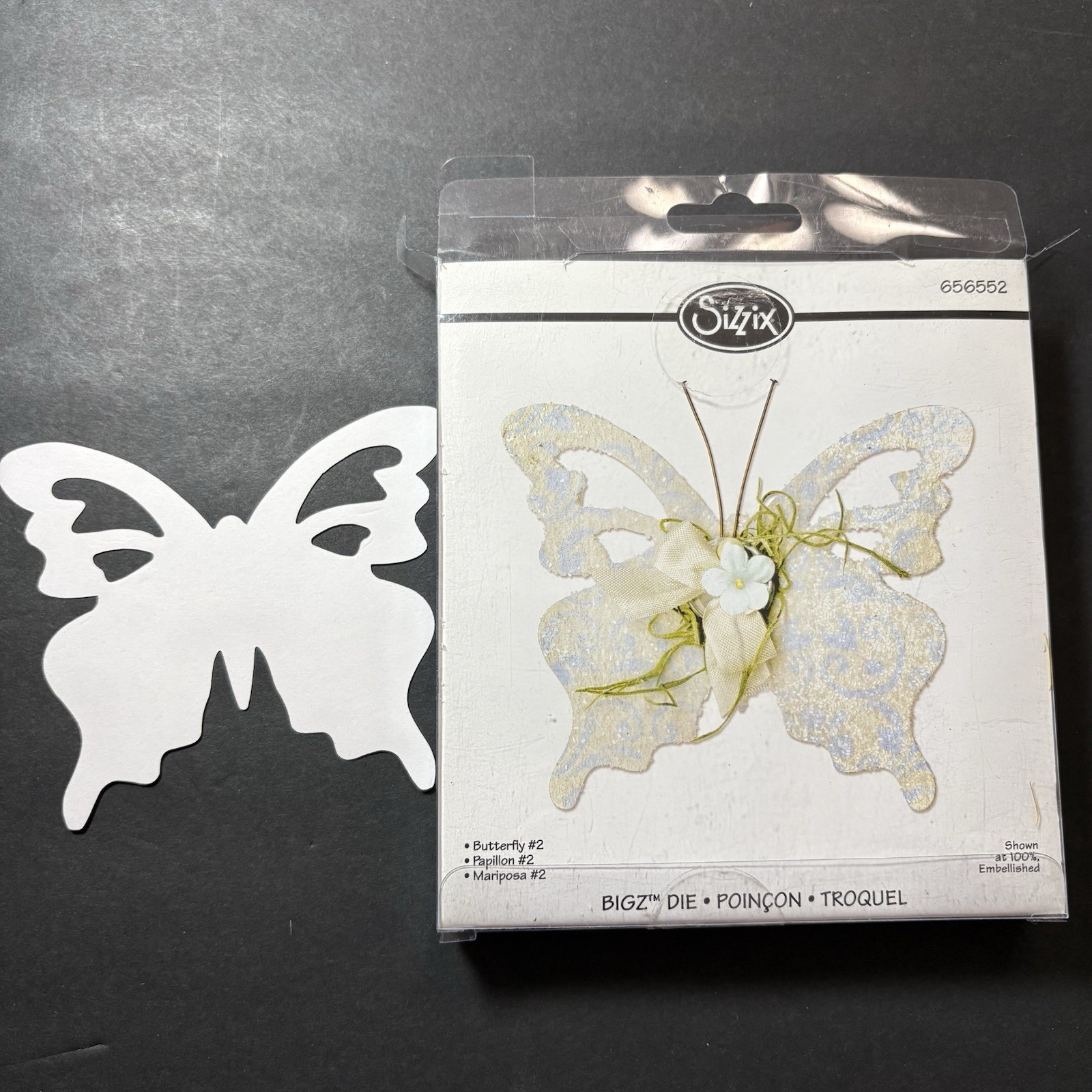 Sizzix Butterfly #2 Bigz 4-3/8x3-3/4in Metal Cutting Die 656552