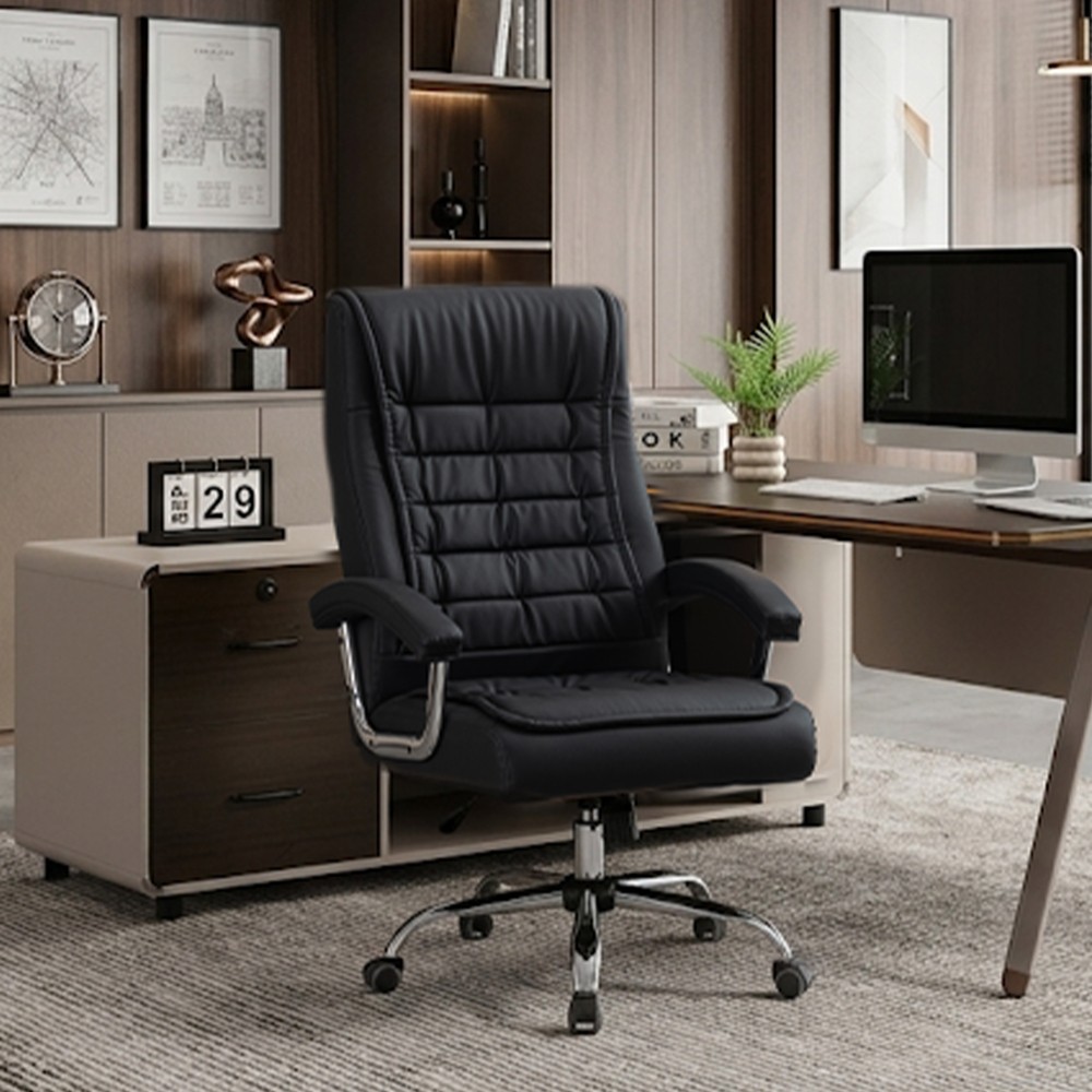 Executive Office Chair High Back PU Leather Desk Chair Swivel Computer Chair