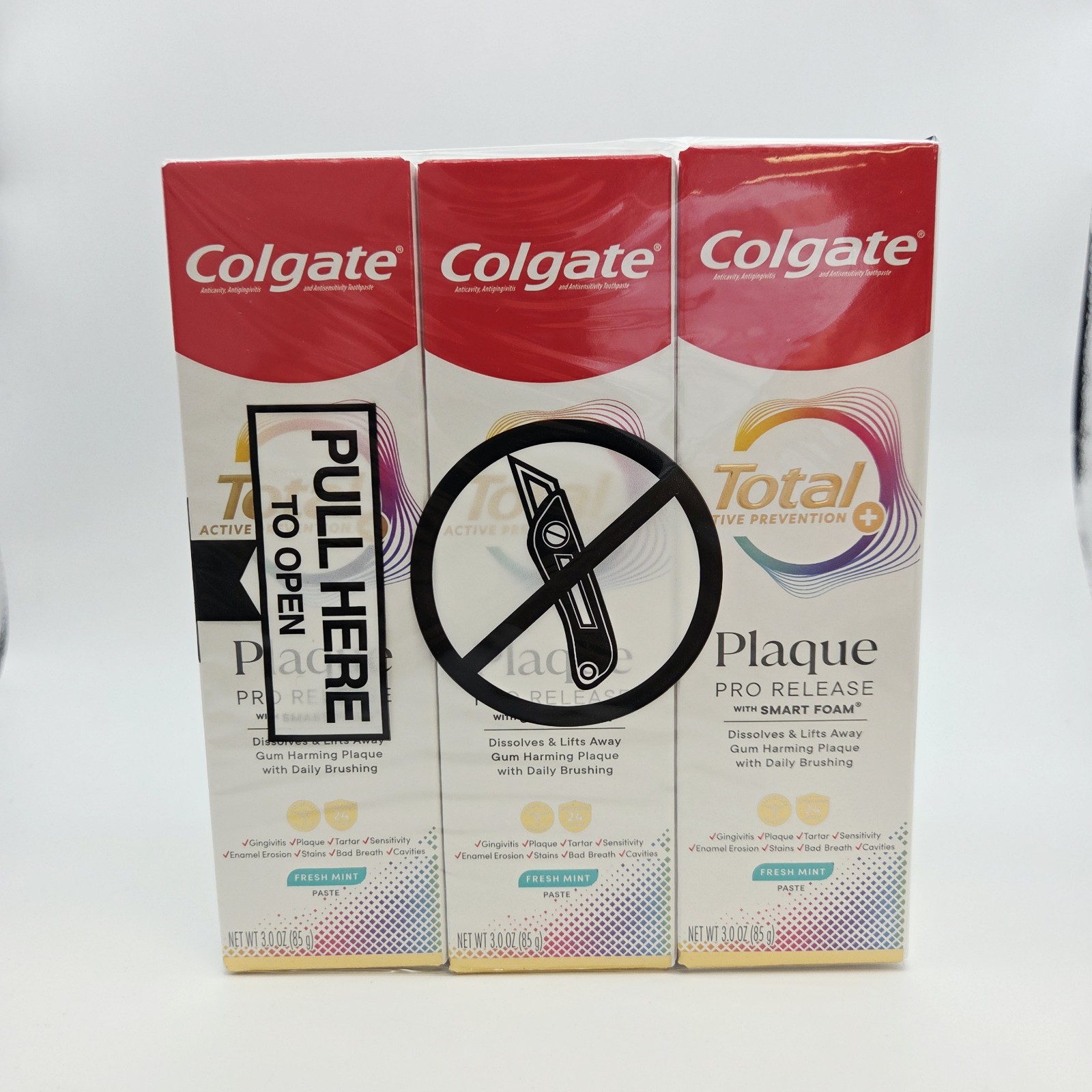 Colgate Plaque Pro Release Fresh Mint Toothpaste 3oz-6 Pack