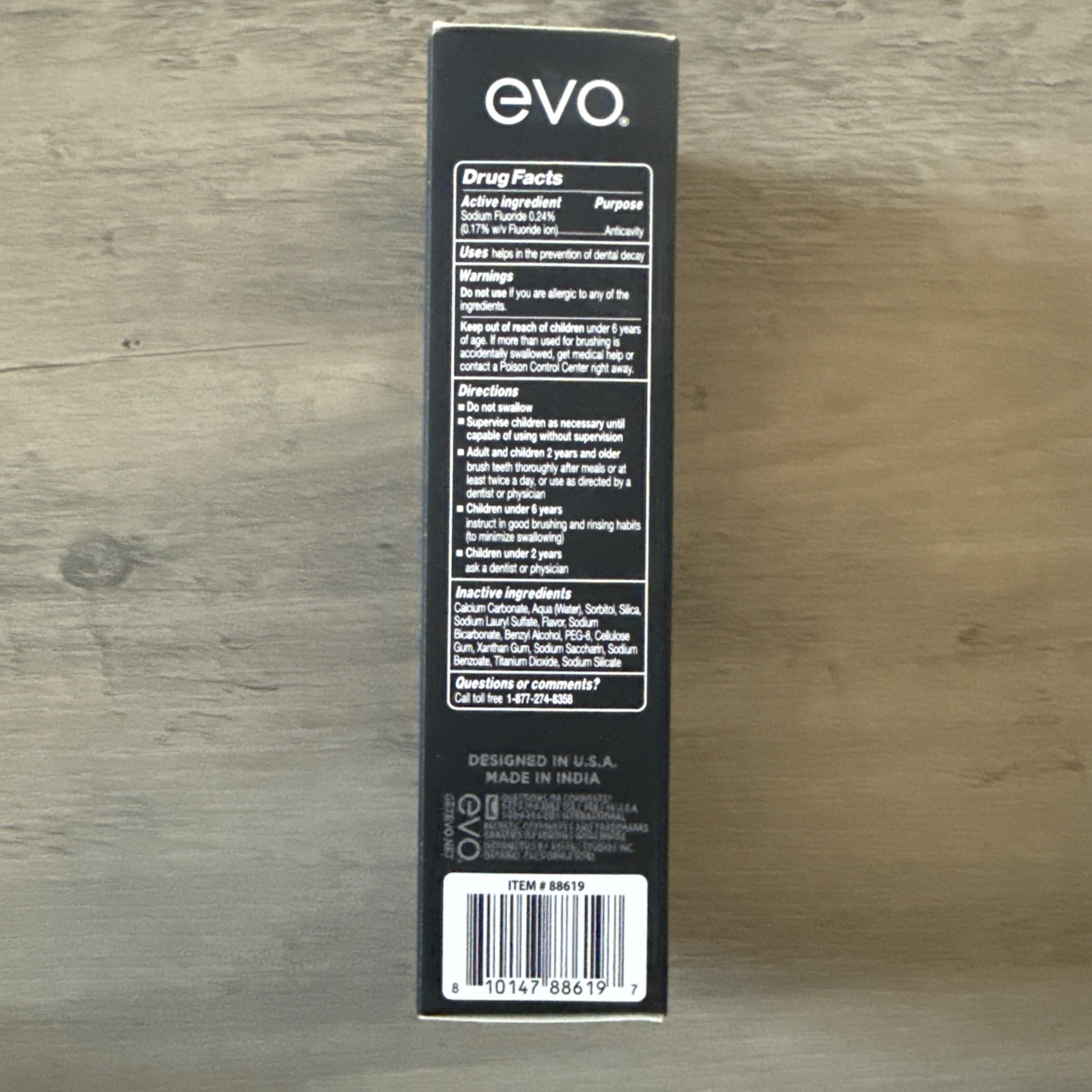 EVO Advanced Whitening Toothpaste 3.5 oz. Tubes. Peppermint