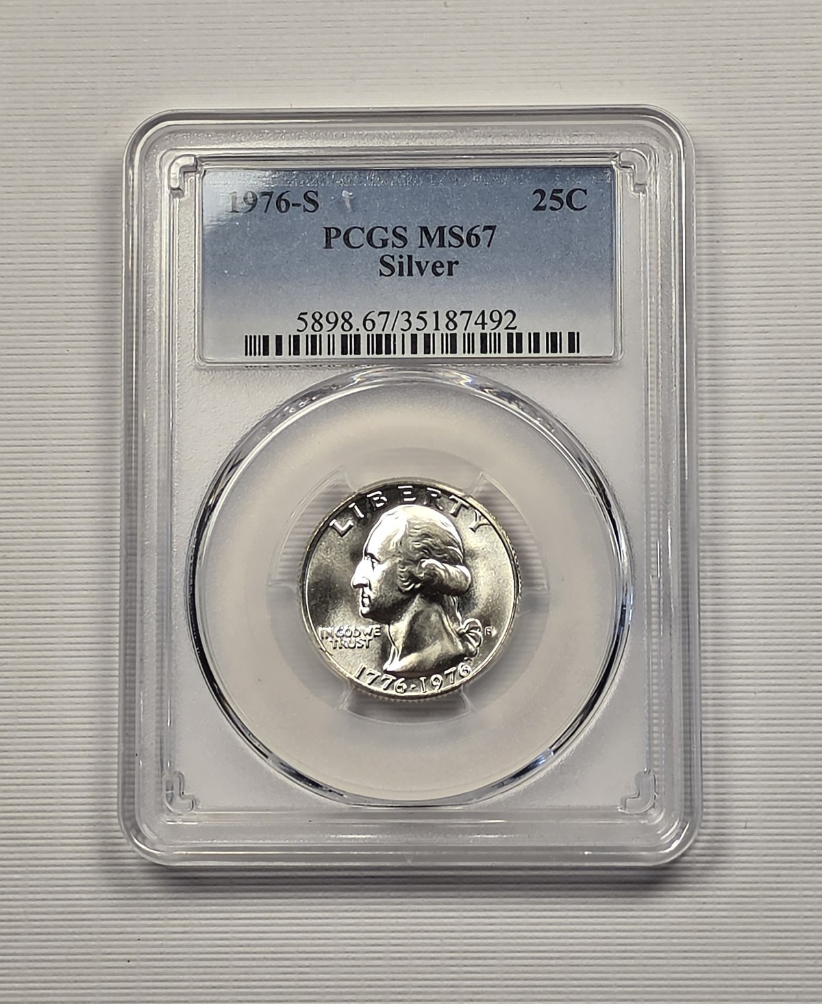 1976 S Silver Washington Quarter 25C PCGS MS67 GORGEOUS COIN!!!