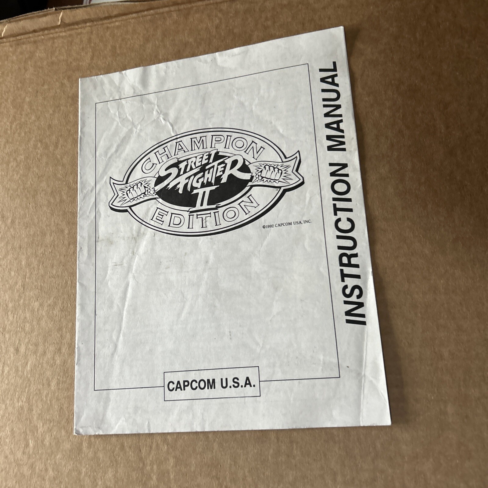 original Street fighter 2 II Champion edition Capcom arcade game owners manual