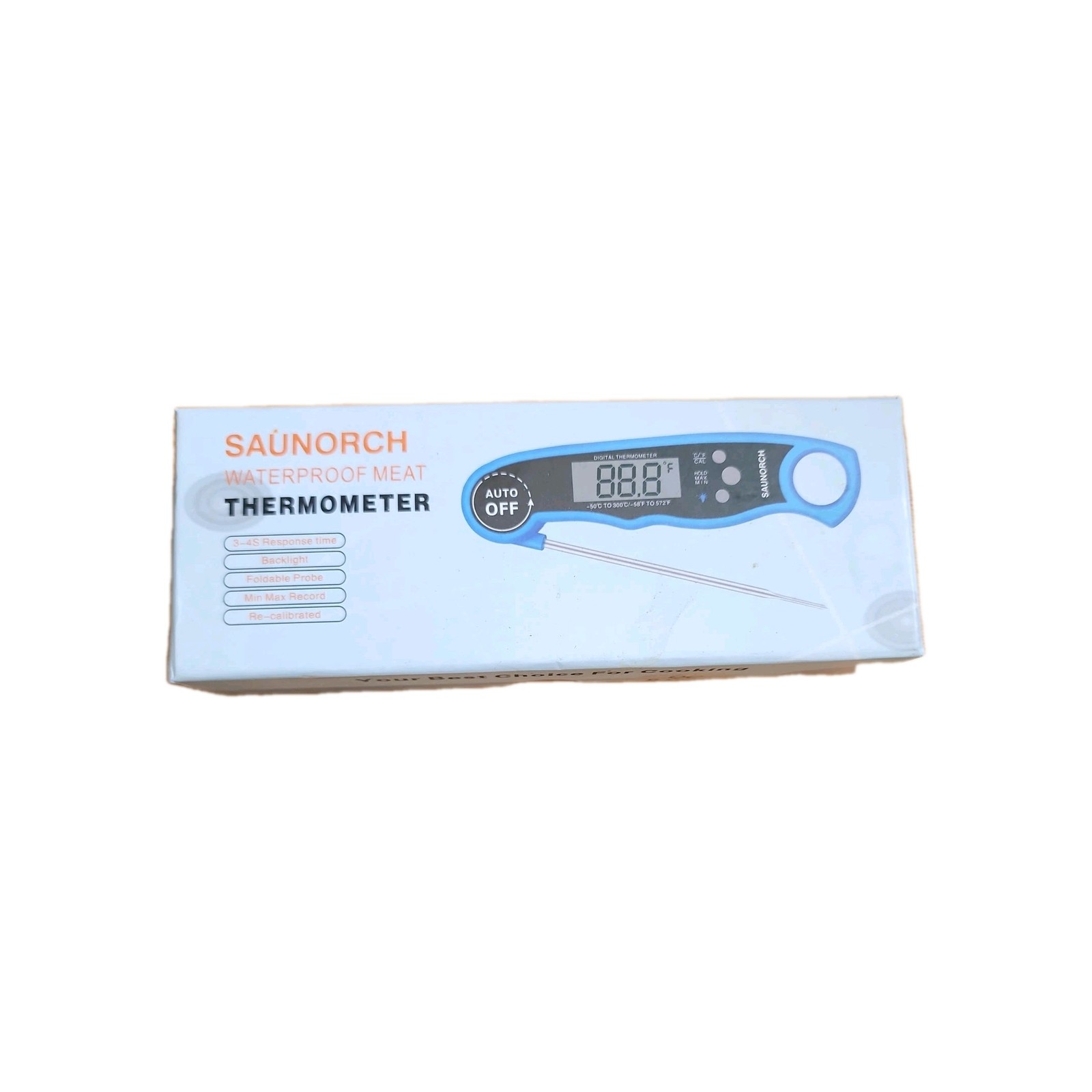 SAUNORCH Instant Read Meat Thermometer Digital LCD Cooking BBQ Food Temp NEW