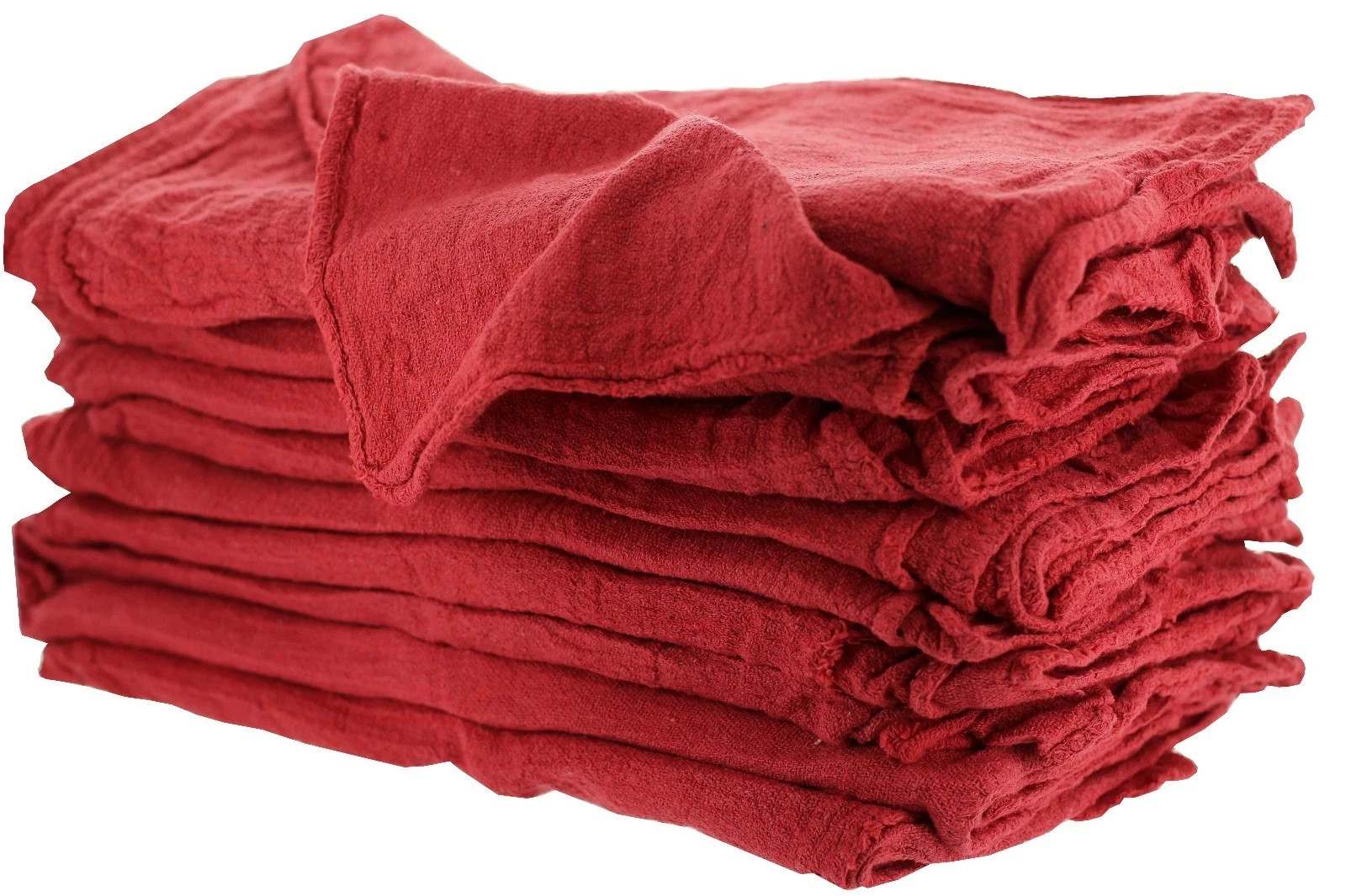 100 New Red Shop Towels Industrial Cleaning Rags Large 12x14 Towel A-Grade