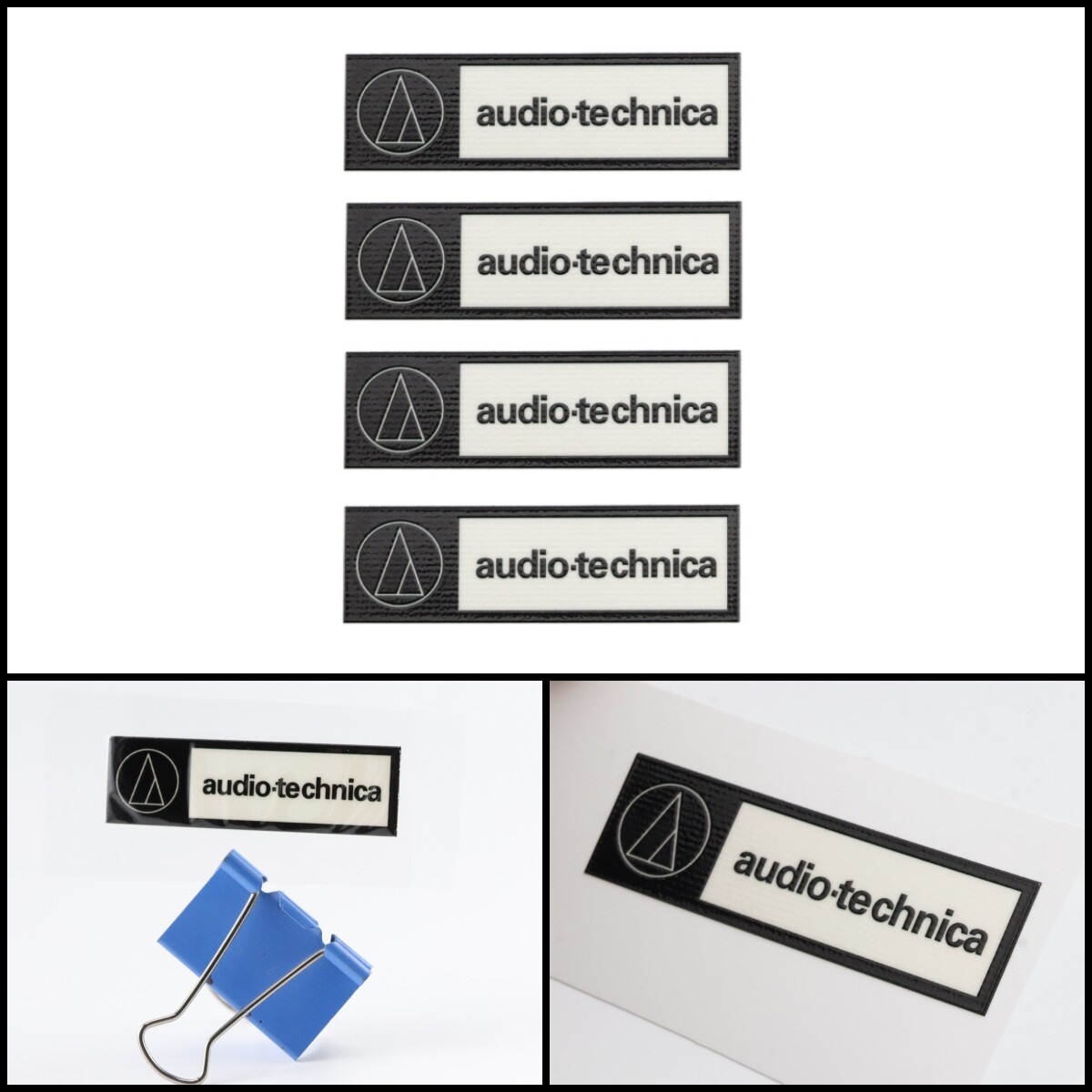 Audio-Technica logo badge Sticker Decal waterproof 64mm(2.51")X19mm(0.74")