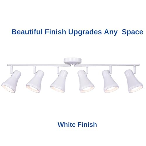 Foldable Track Lighting Fixtures, 6 Way Pivot Shade Ceiling LED Lights,Modern