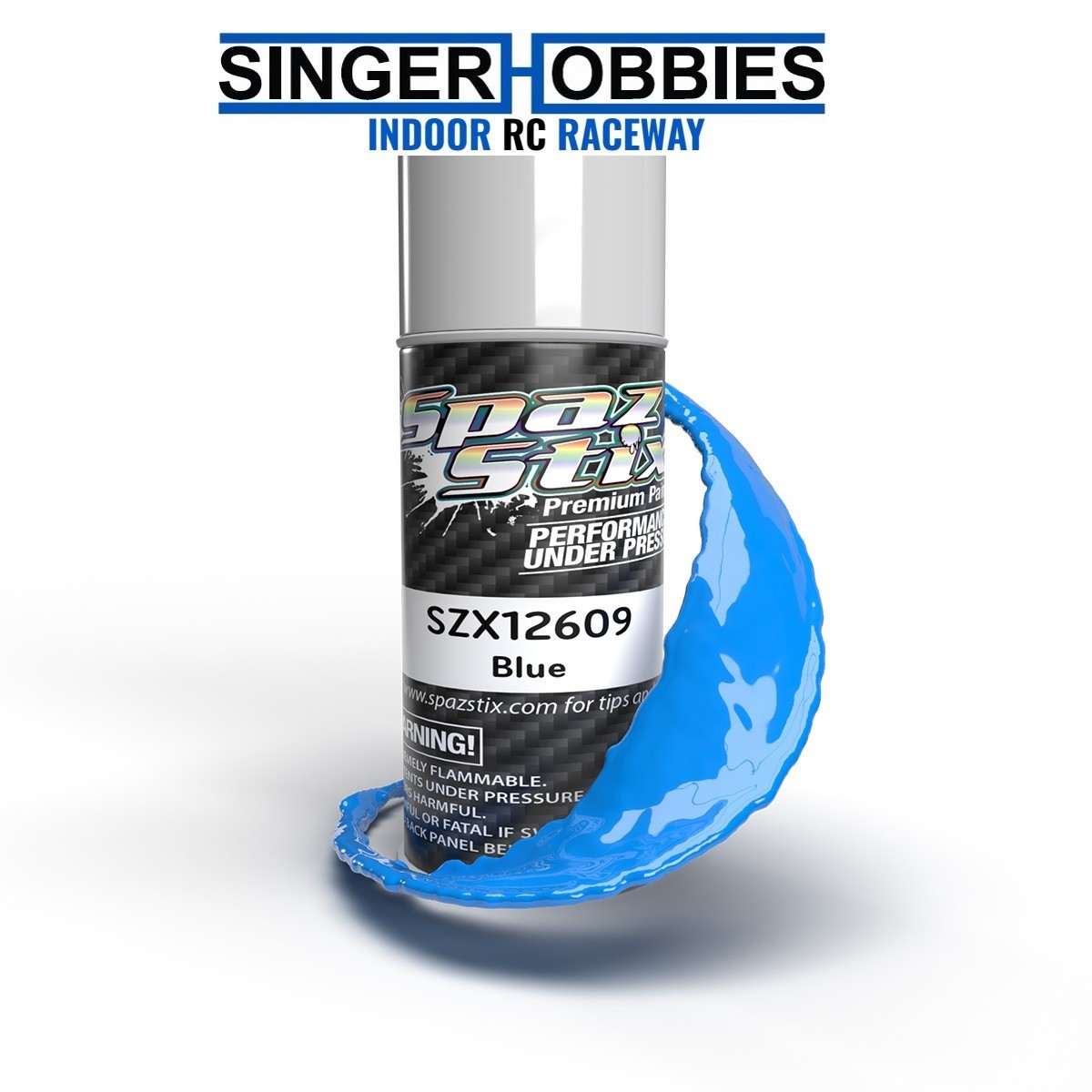 SPAZ STIX SZX12609 Solid Blue Aerosol Paint, 3.5oz Can