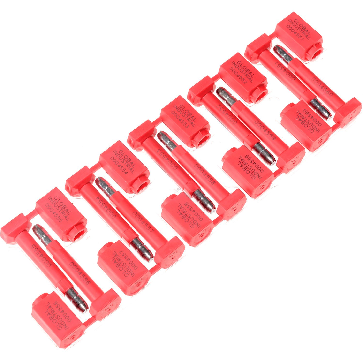 Global Industrial High Security Bolt Seal Red 50/Pack