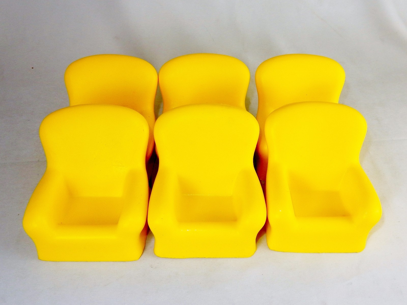 Big Yellow Chair Shaped Stress Relief Toys, Lot of 6, Squeezable Foam ~ #SB-150