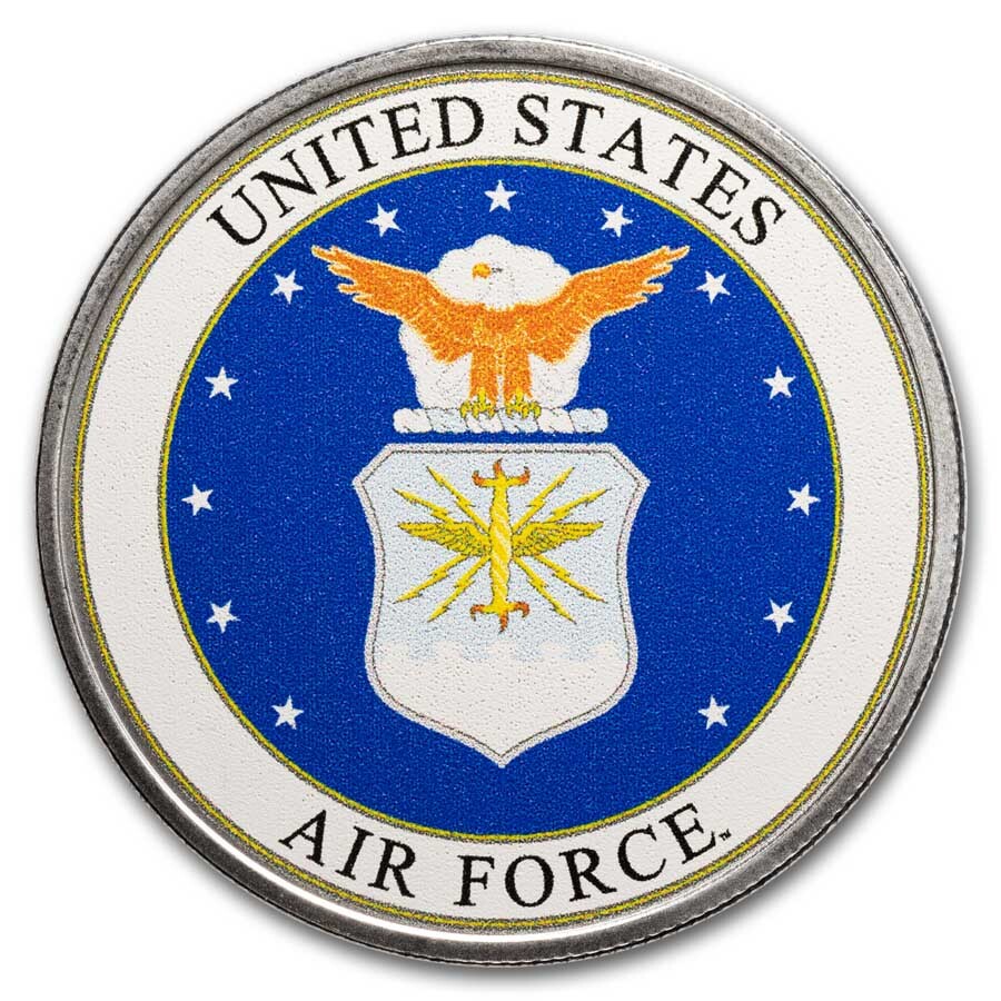 1 oz Silver Colorized Round - U.S. Air Force (In TEP)