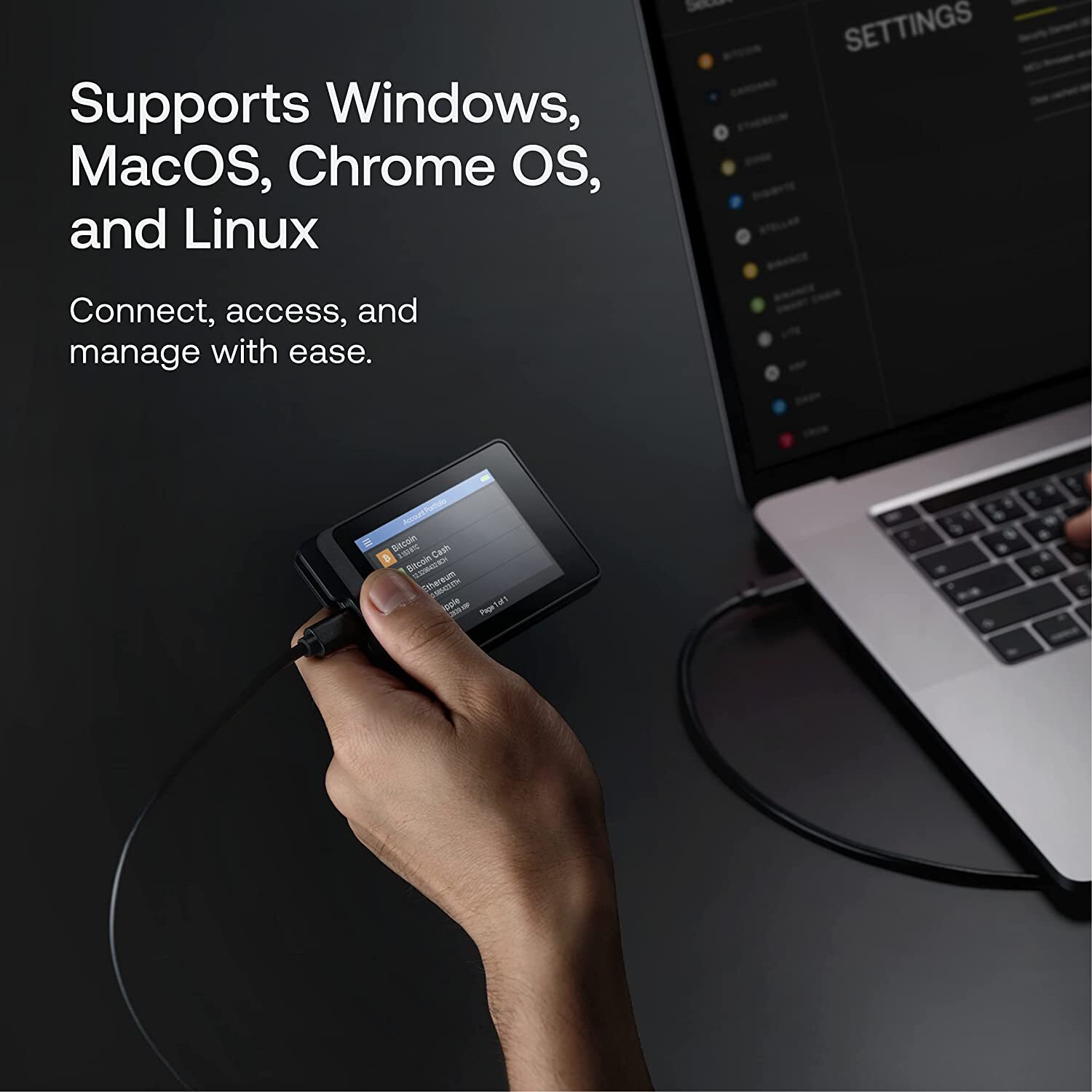 SecuX W10 Secure Touchscreen Crypto Hardware Wallet