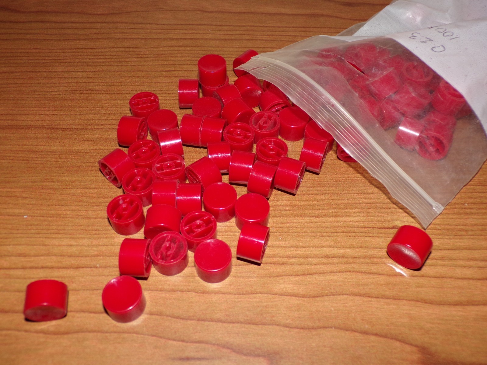 Red Aircraft Push-Button Switch Caps (Sale for 2)