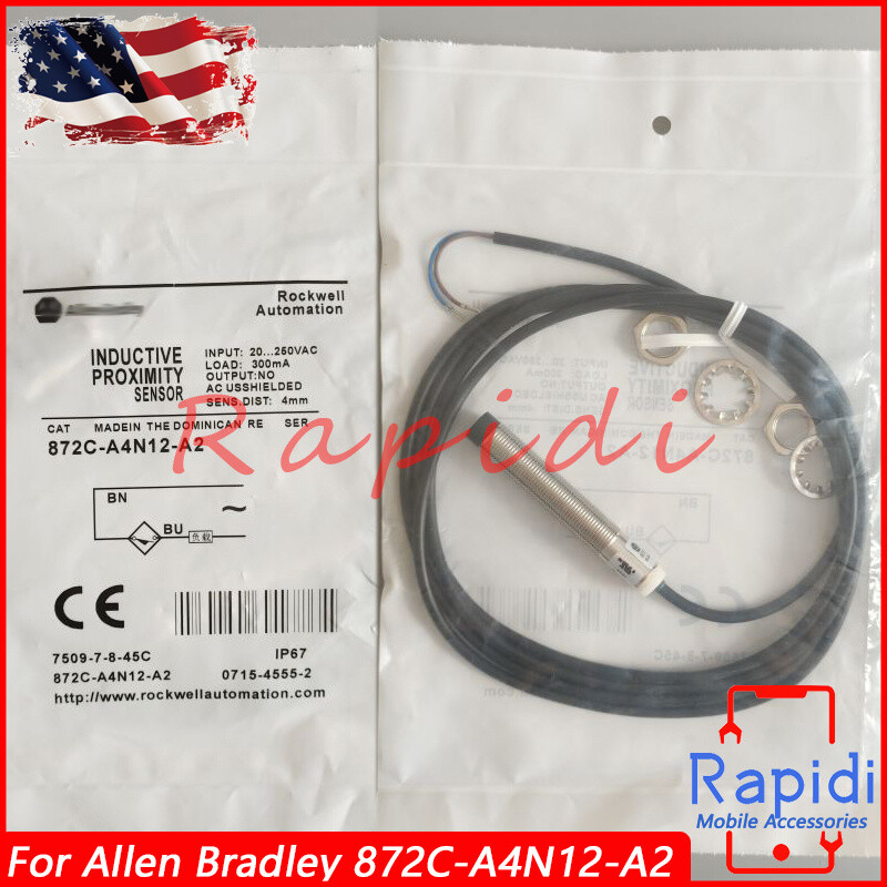 Proximity Switch Sensor 20-250VAC/DC 300MA 4MM For Allen-Bradley 872C-A4N12-A2