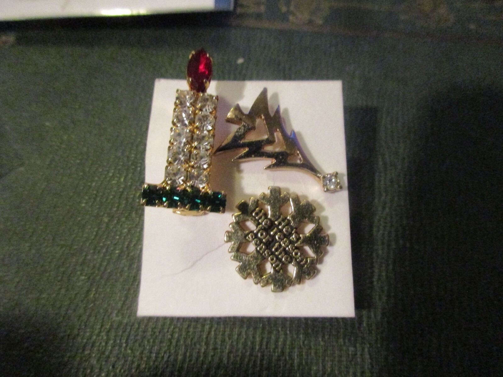 Three Vintage Christmas Pins