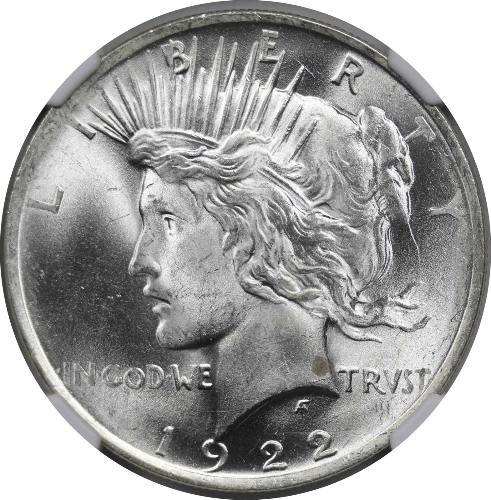 1922 $1 NGC MS 65 Peace Silver Dollar