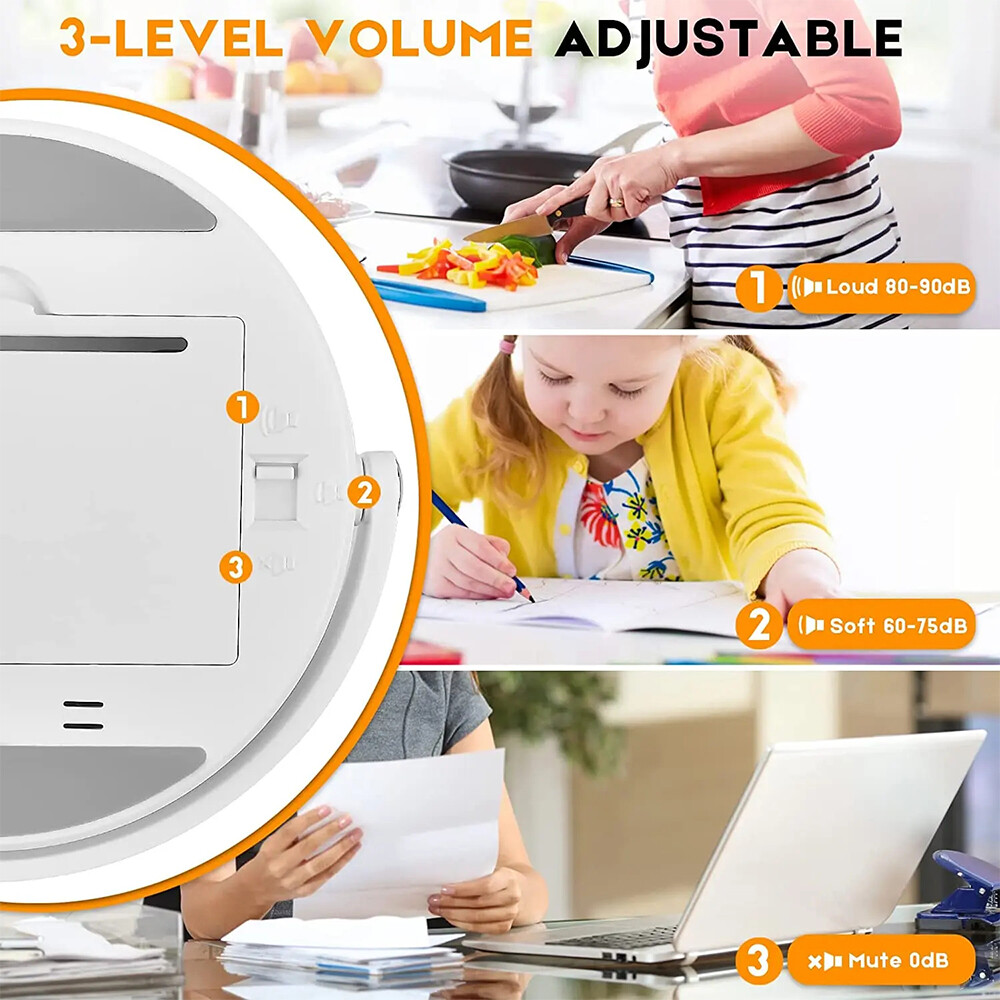Digital Kitchen Timer - Magnetic Countdown Countup Timer with Large LED Display