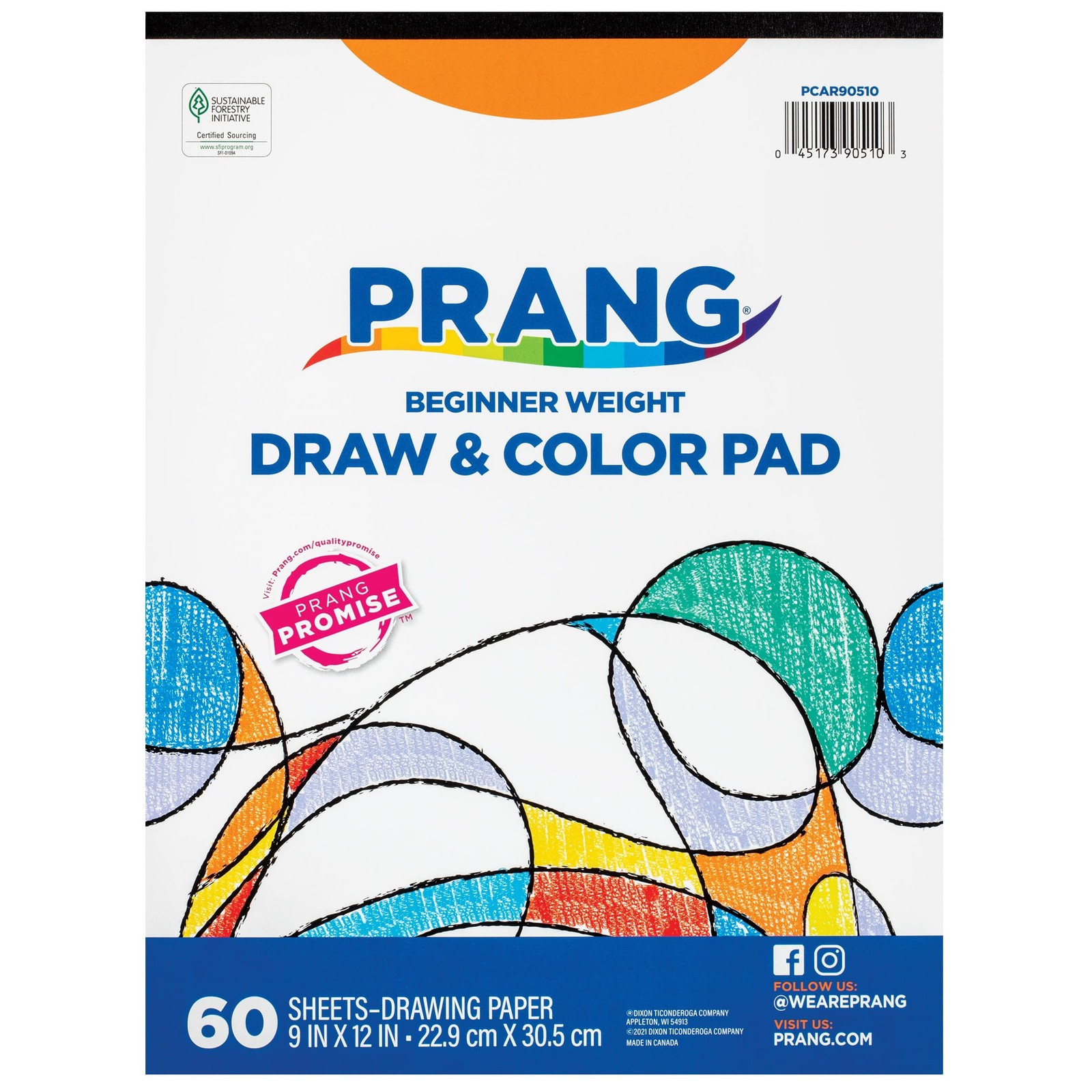 Prang (Formerly Art Street) Drawing & Color Paper Pad, White, Beginner Weight...