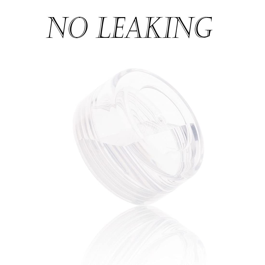10 Gram Sample Containers Clear Plastic Cosmetic Jars Lids Refillable 40 PK